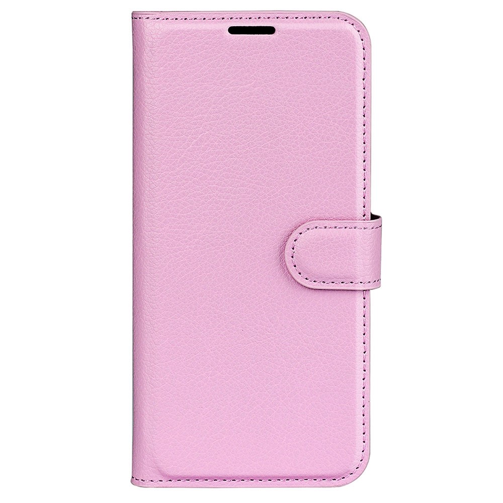  Samsung Galaxy S23 Ultra Fodral Litchi Läder Ljus Rosa - Teknikhallen.se