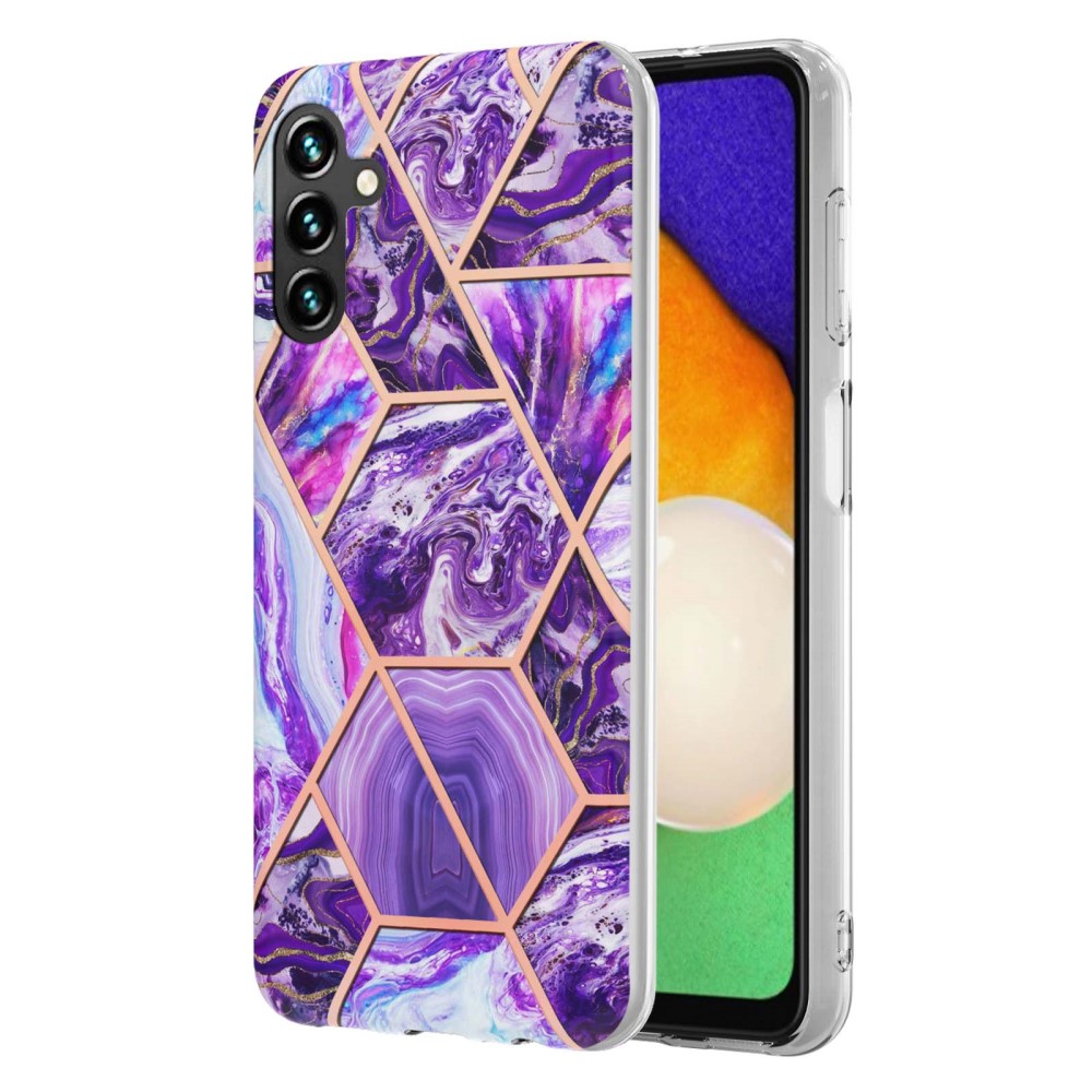  Samsung Galaxy A14 4G/5G Skal Marmor Mörk Lila - Teknikhallen.se