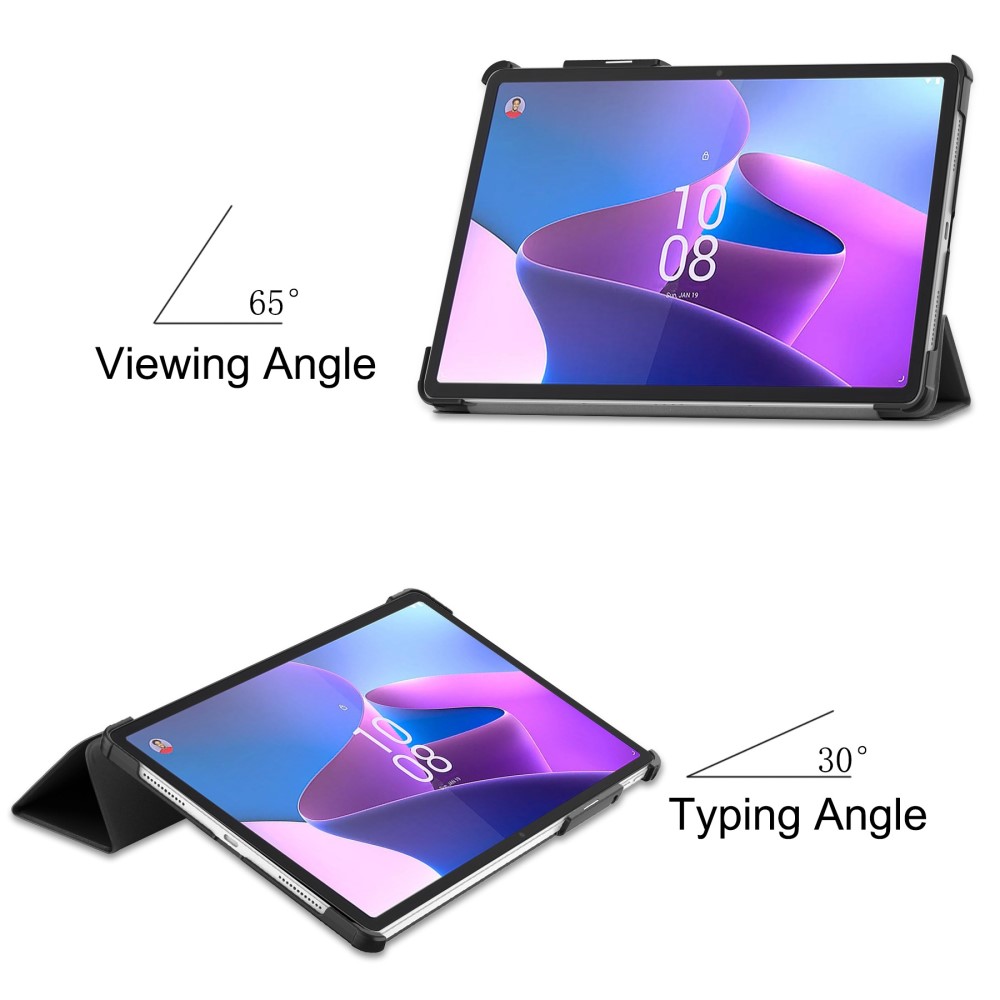  Lenovo Tab P11 Pro Gen 2 Fodral Tri-Fold Lder Svart - Teknikhallen.se