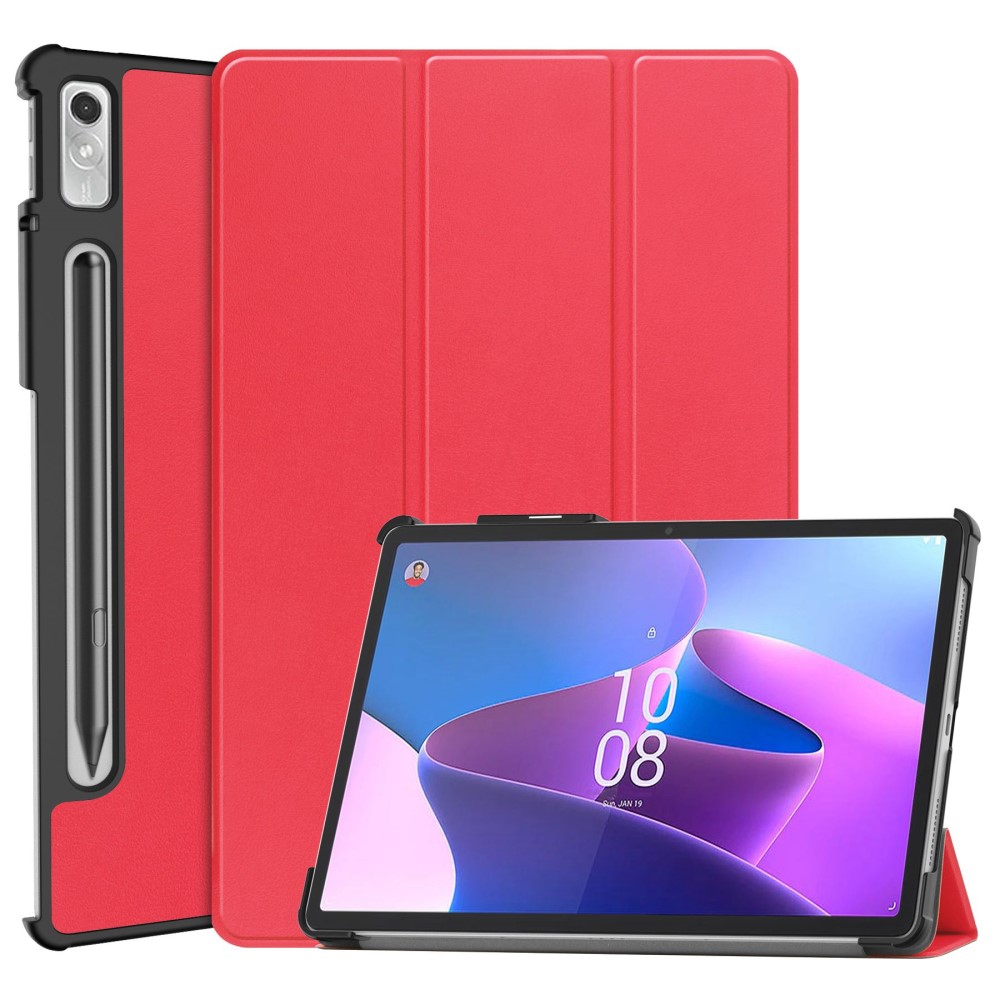  Lenovo Tab P11 Pro Gen 2 Fodral Tri-Fold Lder Rd - Teknikhallen.se