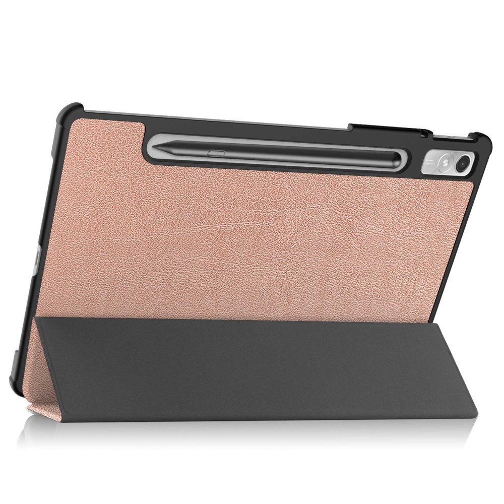  Lenovo Tab P11 Pro Gen 2 Fodral Tri-Fold Läder Roséguld - Teknikhallen.se