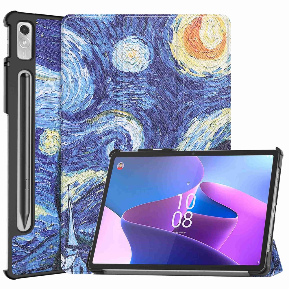  Lenovo Tab P11 Pro Gen 2 Fodral Tri-Fold Brush Painting - Teknikhallen.se