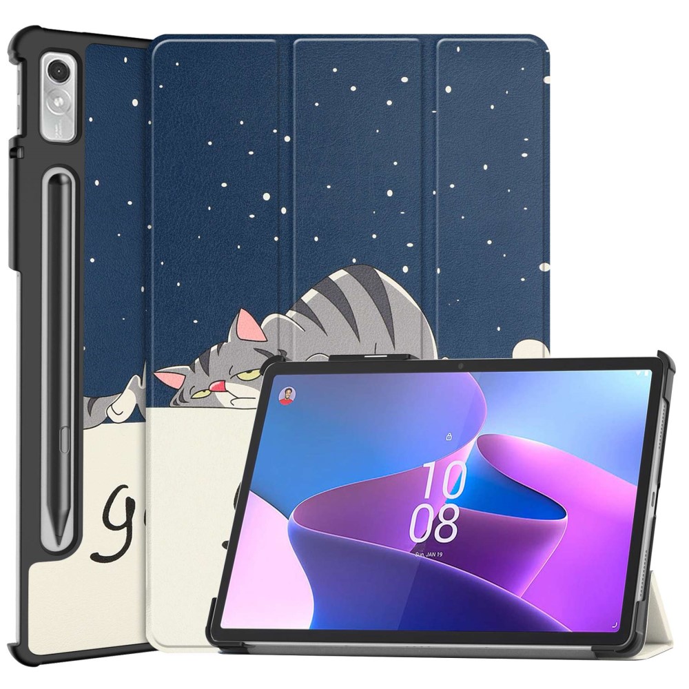  Lenovo Tab P11 Pro Gen 2 Fodral Tri-Fold Trtt Katt - Teknikhallen.se