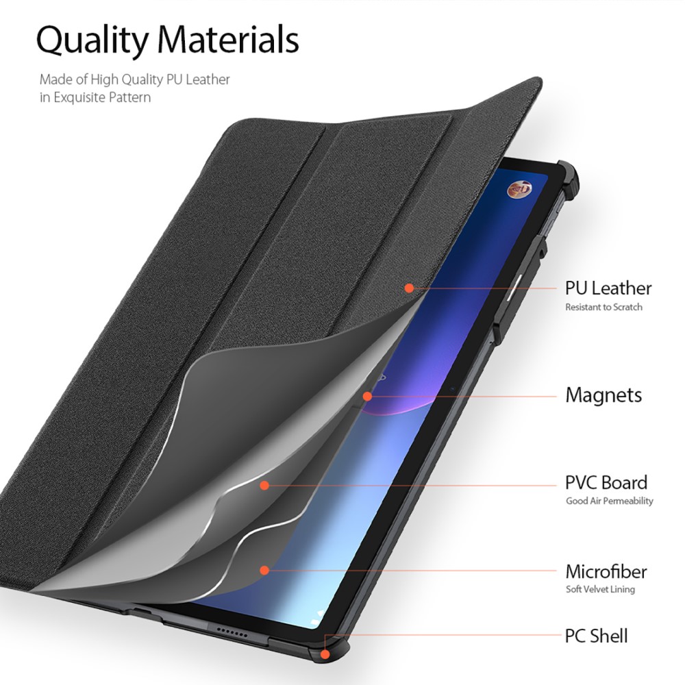 DUX DUCIS DUX DUCIS Lenovo Tab P11 Pro Gen 2 Fodral DOMO Tri-Fold Svart - Teknikhallen.se