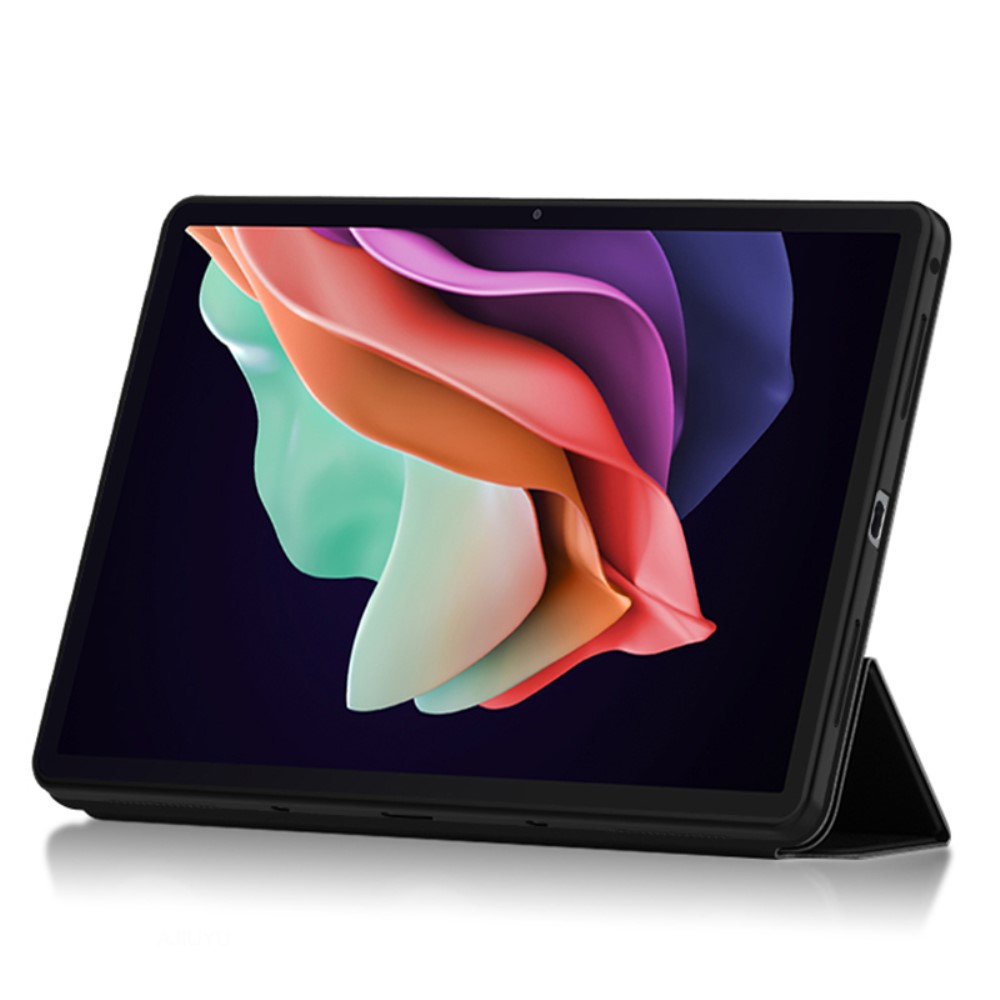  Lenovo Tab P11 Gen 2 Fodral Tri-Fold Läder Svart - Teknikhallen.se