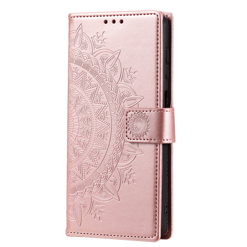  Samsung Galaxy A34 5G Fodral Mandala Läder Roséguld - Teknikhallen.se