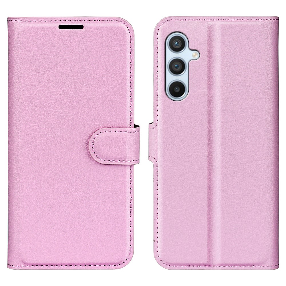  Samsung Galaxy A54 5G Fodral Litchi Lder Ljus Rosa - Teknikhallen.se