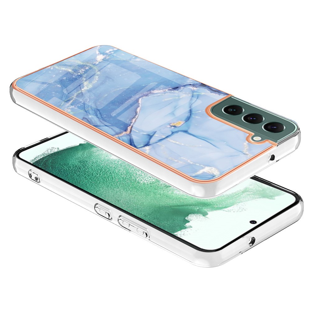  Samsung Galaxy S23 Plus Skal Marmor TPU Bl - Teknikhallen.se