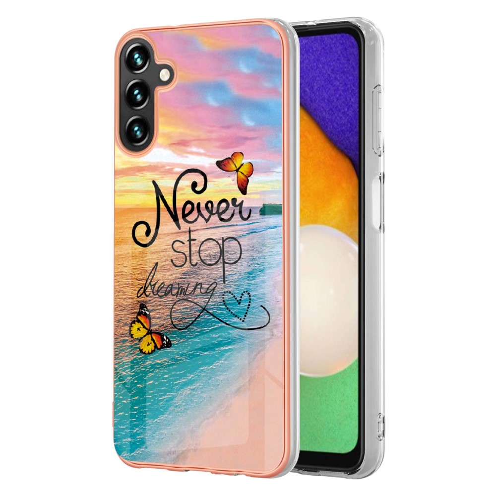  Samsung Galaxy A54 5G Skal Marmor TPU Never Stop Dreaming - Teknikhallen.se