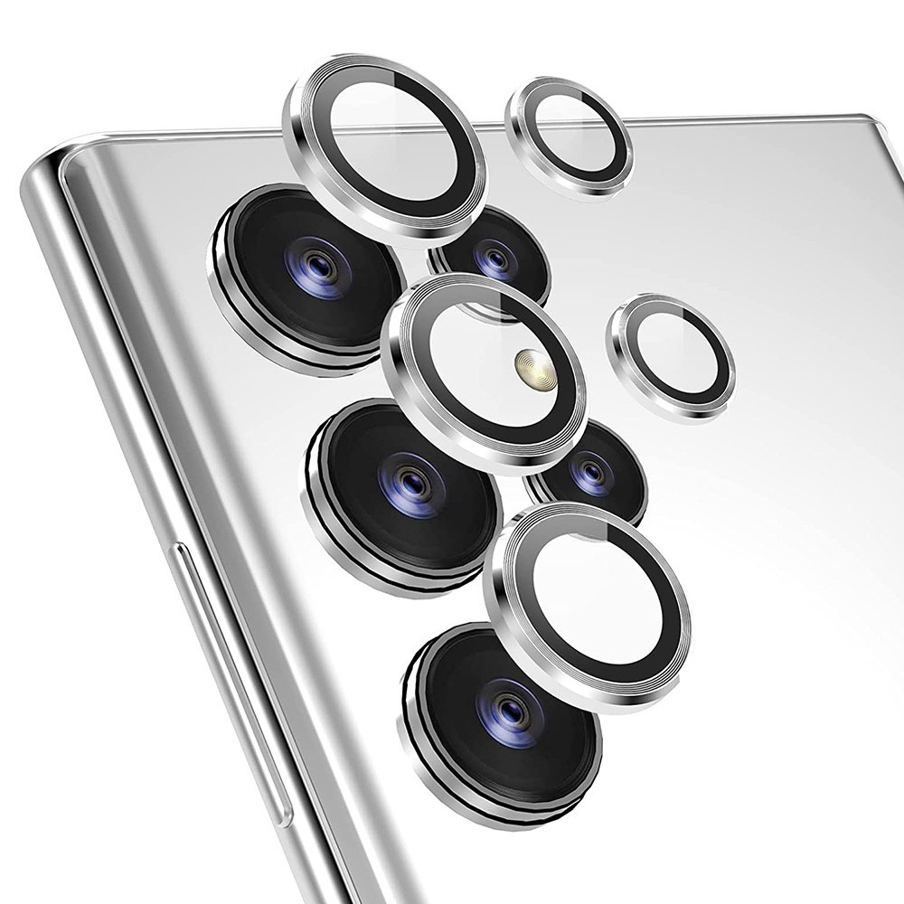 ENKAY ENKAY Galaxy S23 Ultra Linsskydd Hrdat Glas Silver - Teknikhallen.se