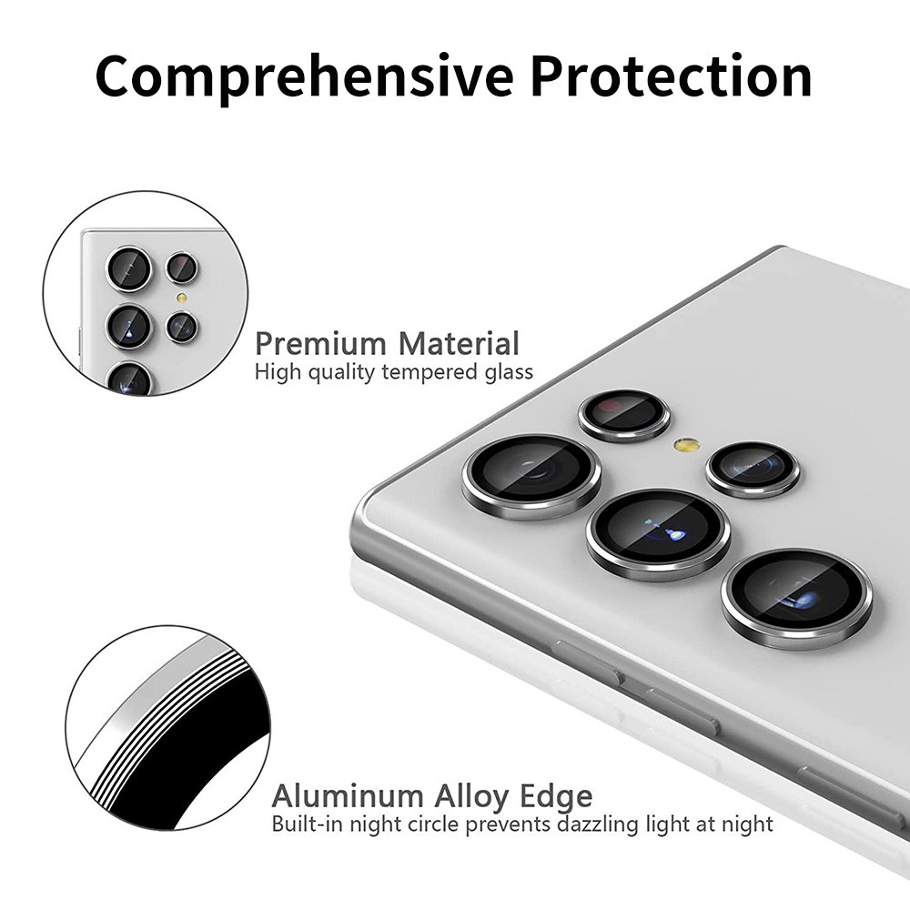 ENKAY ENKAY Galaxy S23 Ultra Linsskydd Härdat Glas Röd - Teknikhallen.se