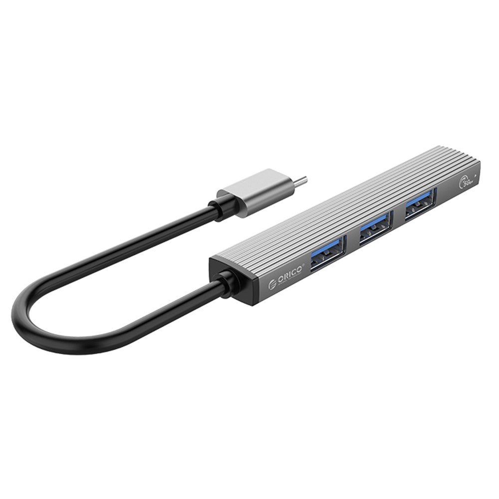 ORICO ORICO USB-C Hub 4x USB-A 3.0 Silvergr - Teknikhallen.se