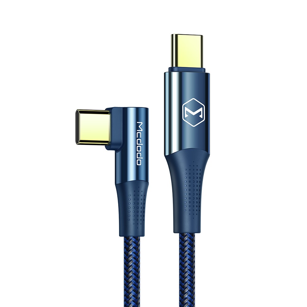 MCDODO Mcdodo 1.2m 100W USB-C/USB-C Elbow Laddkabel Bl - Teknikhallen.se