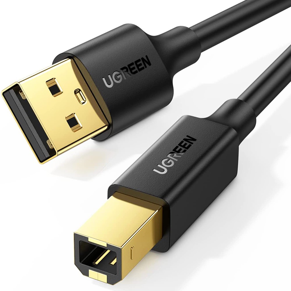 UGREEN UGREEN 5m USB-A - USB-B 2.0 Kabel Svart - Teknikhallen.se