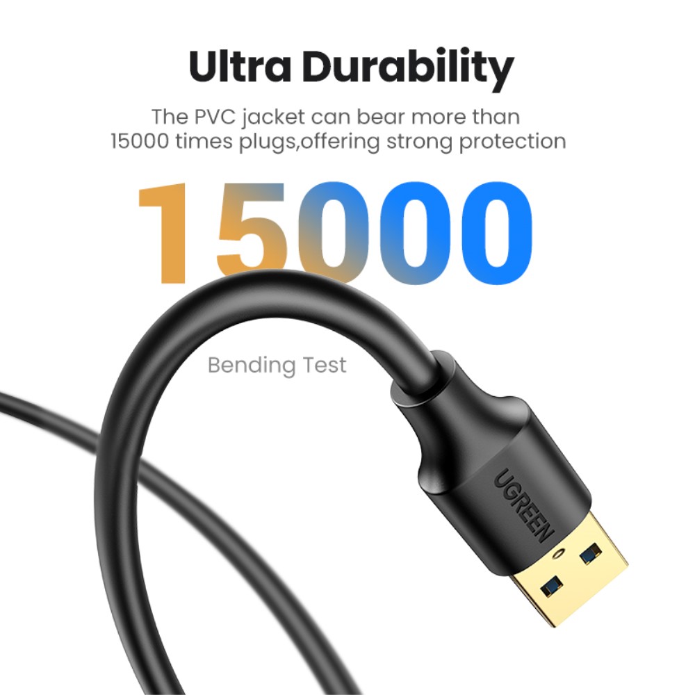 UGREEN UGREEN 5m USB 3.0 Frlngningskabel Svart - Teknikhallen.se