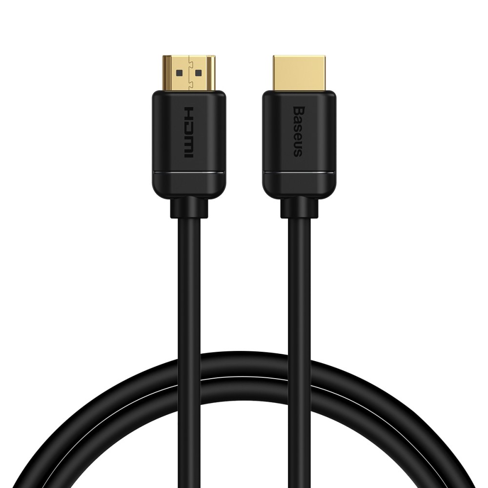 BASEUS Baseus 75cm 4K 60Hz HD HDMI - HDMI 2.0 Kabel Svart - Teknikhallen.se