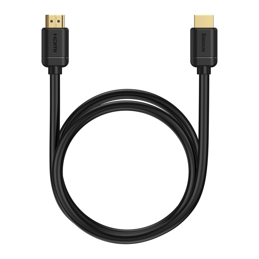 BASEUS Baseus 75cm 4K 60Hz HD HDMI - HDMI 2.0 Kabel Svart - Teknikhallen.se