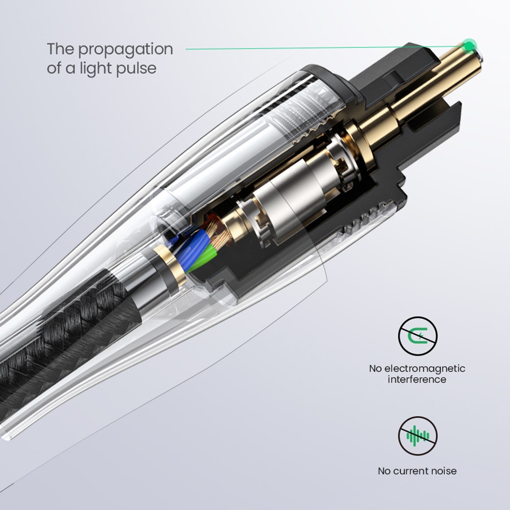 UGREEN UGREEN 2m Optisk Fiberkabel Toslink Svart - Teknikhallen.se