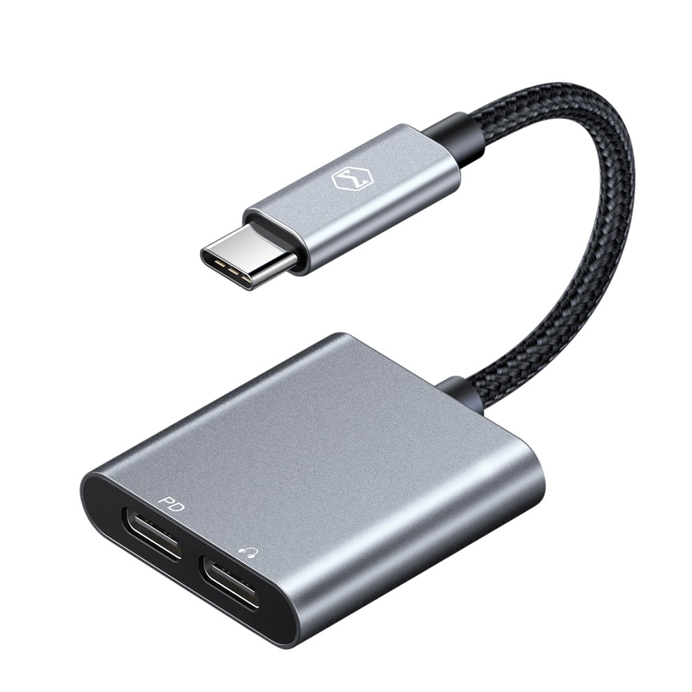 MCDODO Mcdodo PD 60W USB-C Splitter Ljudadapter, DAC Grå - Teknikhallen.se