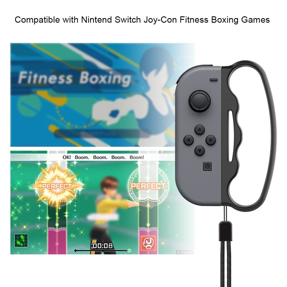  2 st Boxningsgrepp Nintendo Switch Joy-Con Svart - Teknikhallen.se