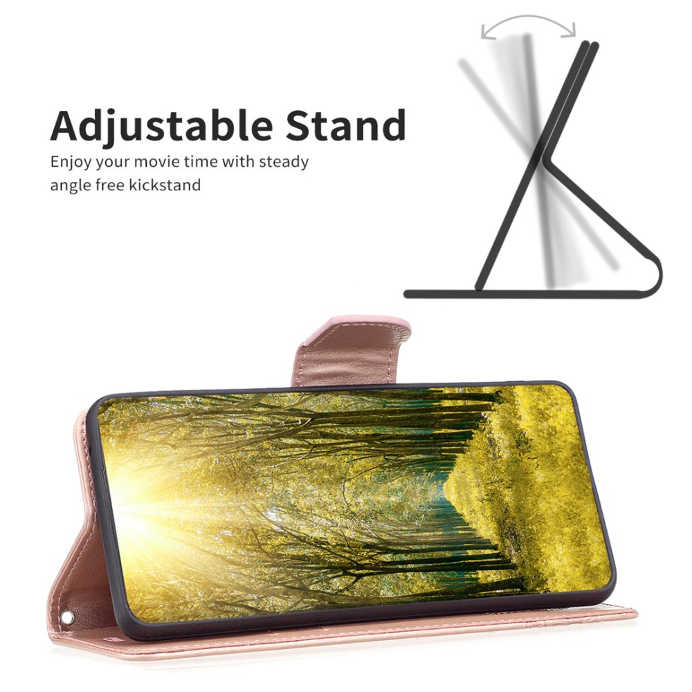  Xiaomi Redmi Note 12 Pro 5G Fodral Med Fjril Tryck Rosguld - Teknikhallen.se