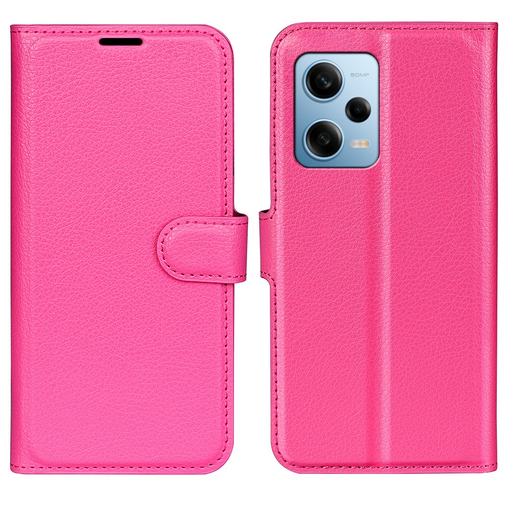  Xiaomi Redmi Note 12 Pro 5G Fodral Litchi Lder Rosa - Teknikhallen.se