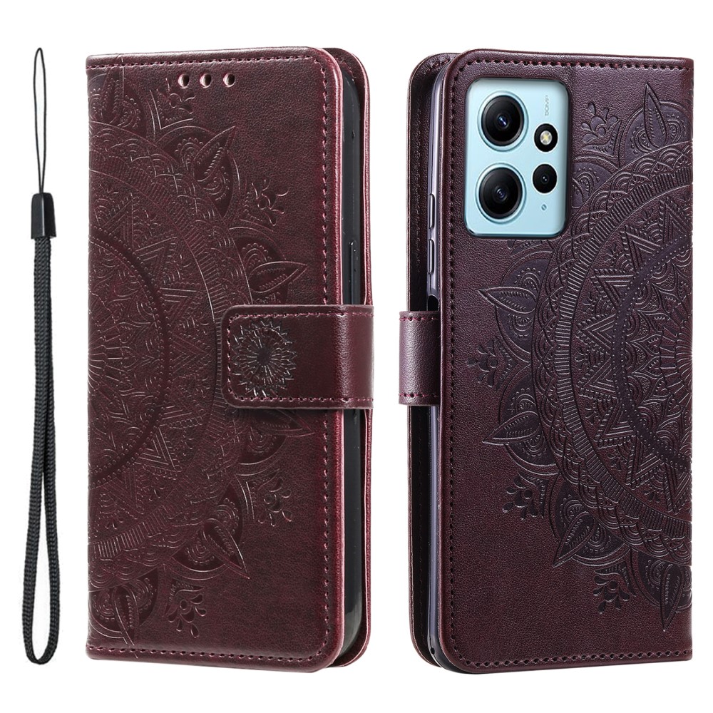  Xiaomi Redmi Note 12 4G Fodral Mandala Lder Brun - Teknikhallen.se