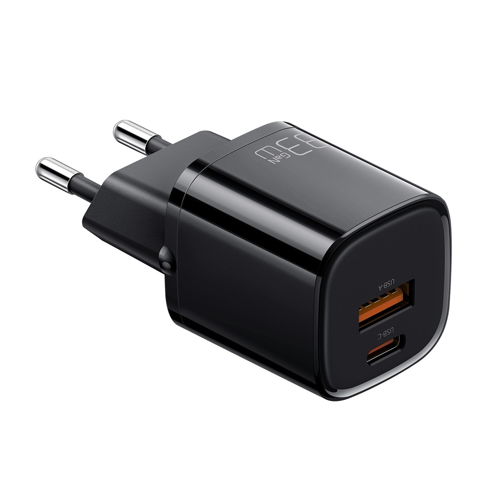 MCDODO Mcdodo 33W GaN PD USB-C/USB-A Väggladdare Svart - Teknikhallen.se