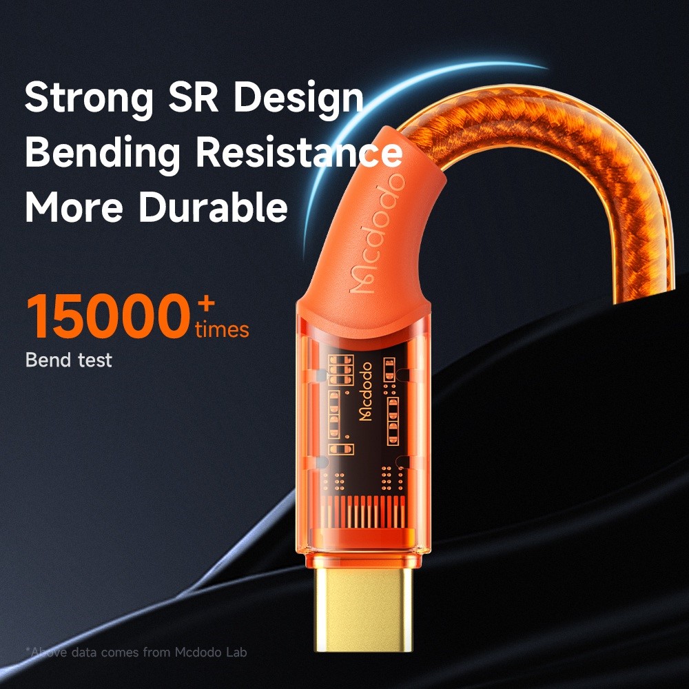 MCDODO Mcdodo 1.2m 100W PD USB-C - USB-C Kabel Orange - Teknikhallen.se