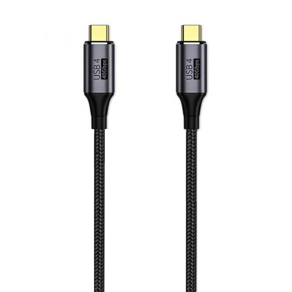  50cm 100W PD Thunderbolt 3/4 Kabel USB-C - USB-C 8K/60Hz Svart - Teknikhallen.se