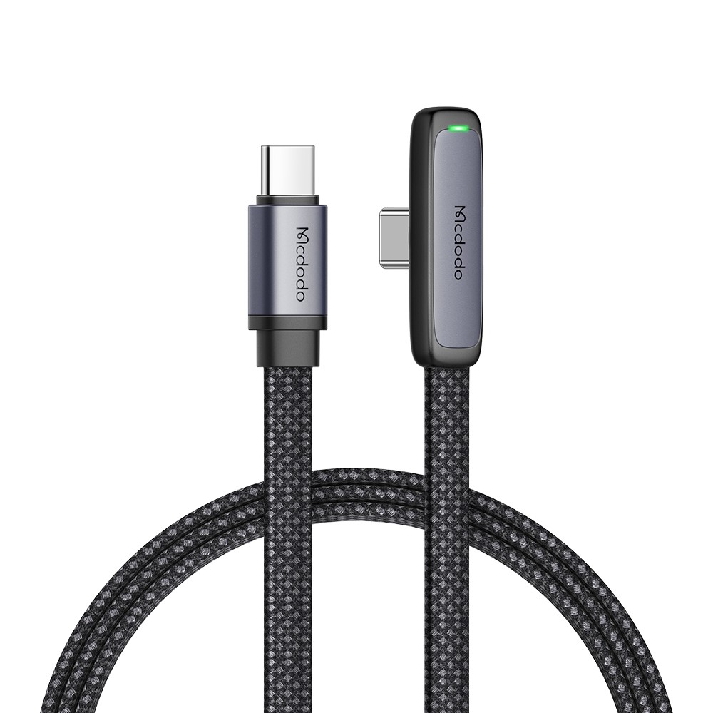 MCDODO Mcdodo 1.8m 65W PD USB-C - USB-C Elbow Kabel Svart - Teknikhallen.se