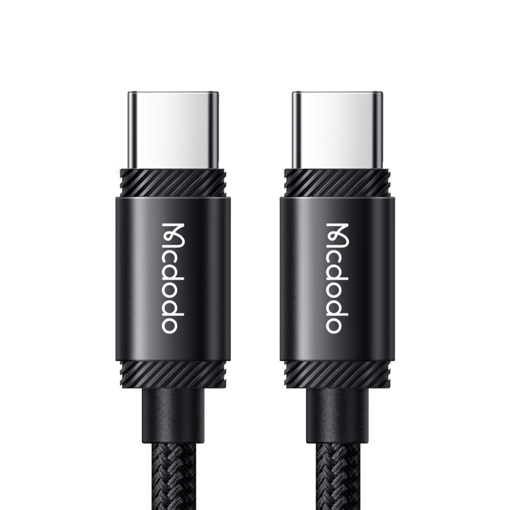 MCDODO Mcdodo 2m 240W PD USB-C - USB-C Nylonkabel Svart - Teknikhallen.se