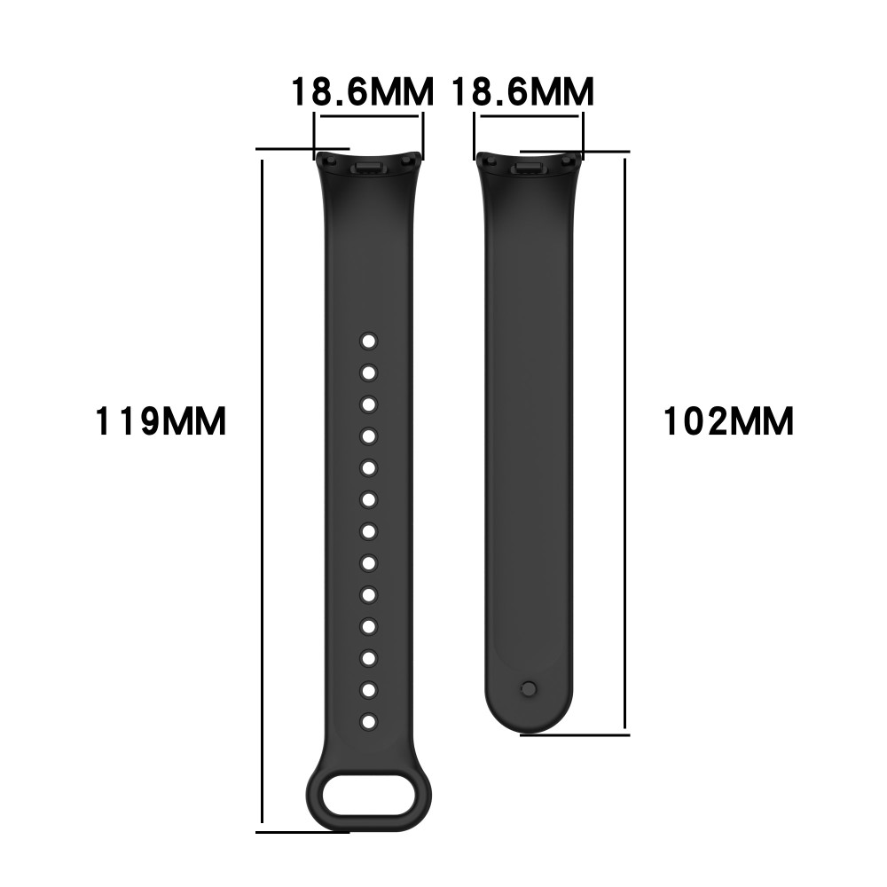  Xiaomi Smart Band 8 Armband Solid Silikon Svart - Teknikhallen.se