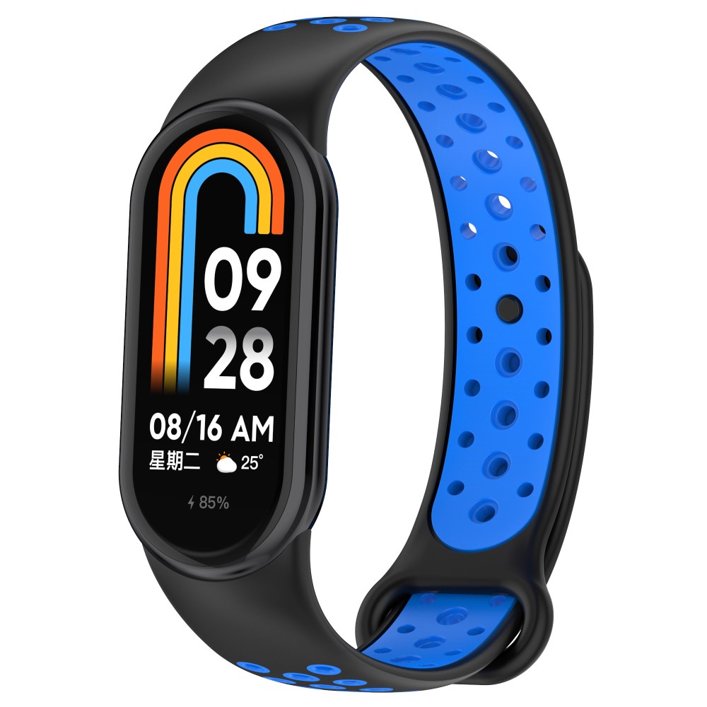  Xiaomi Smart Band 8 Träningsarmband Dual-Color Svart/Blå - Teknikhallen.se