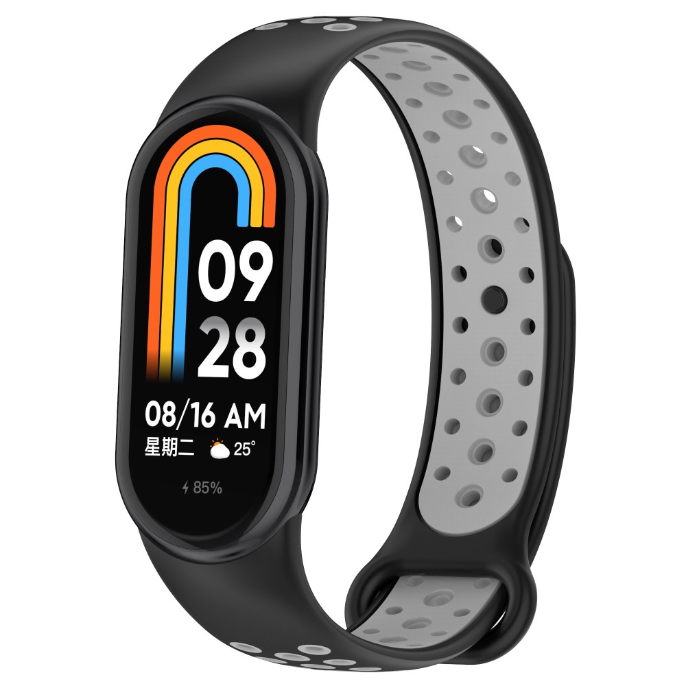  Xiaomi Smart Band 8 Trningsarmband Dual-Color Svart/Gr - Teknikhallen.se