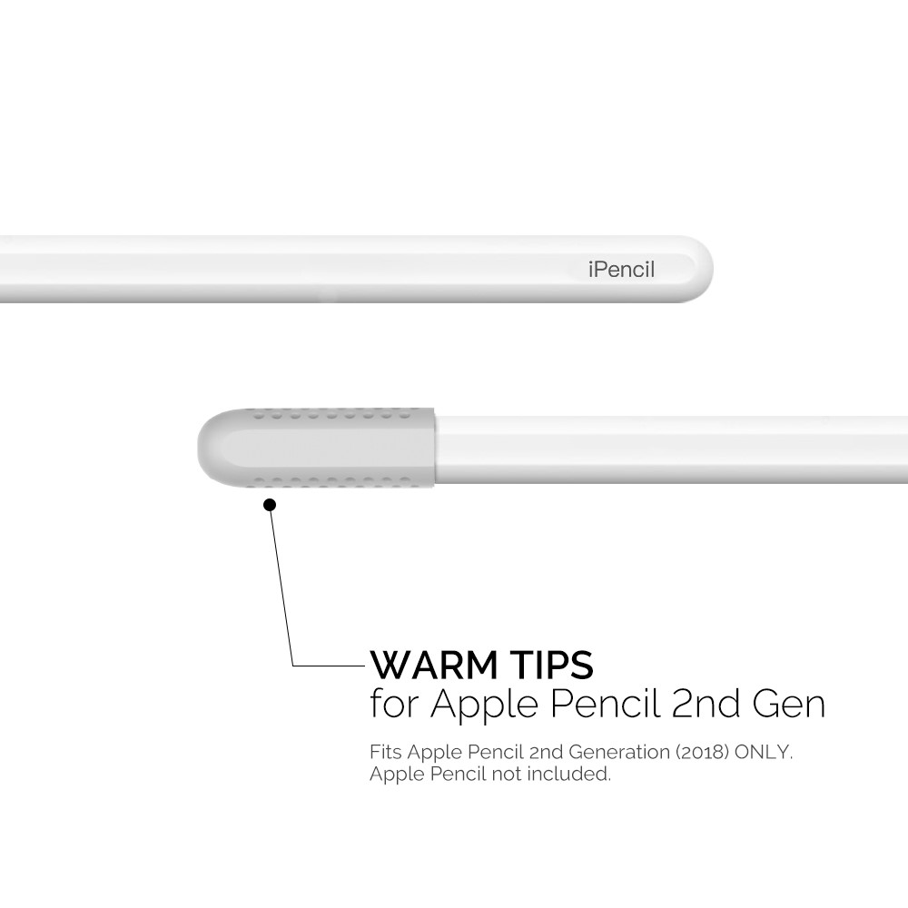AHASTYLE AHASTYLE 3-PACK Apple Pencil 1/2 Spetsverdrag Silikon Vit - Teknikhallen.se