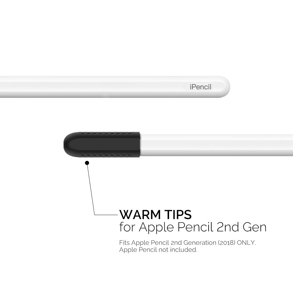 AHASTYLE AHASTYLE 3-PACK Apple Pencil 1/2 Spetsöverdrag Silikon Svart - Teknikhallen.se