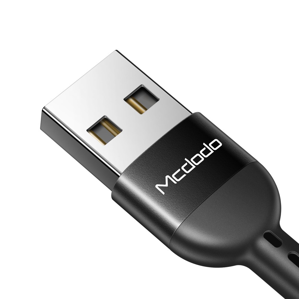 MCDODO Mcdodo 1.8m QC 3.0/4.0 USB-C Flexibel Nylon Kabel Svart - Teknikhallen.se