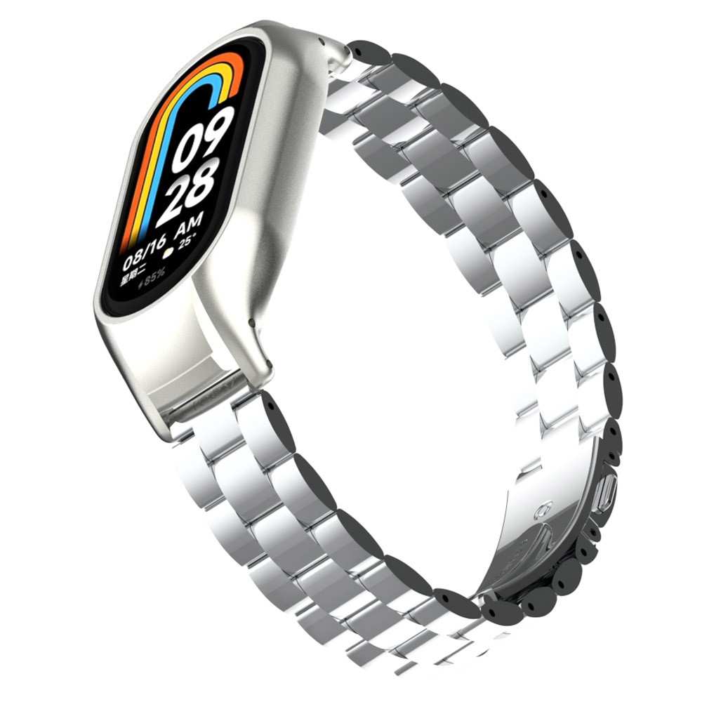  Lyxigt Metallarmband Armband Xiaomi Smart Band 8 Silver - Teknikhallen.se