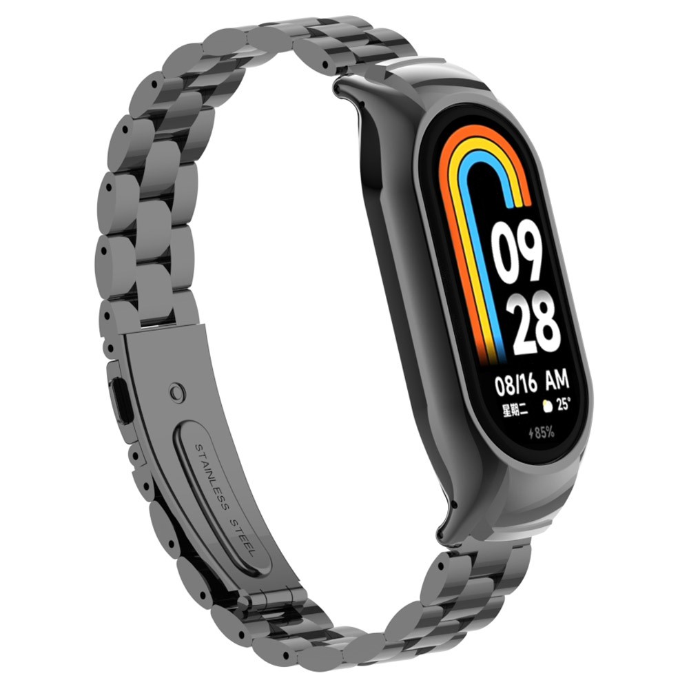  Lyxigt Metallarmband Armband Xiaomi Smart Band 8 Svart - Teknikhallen.se