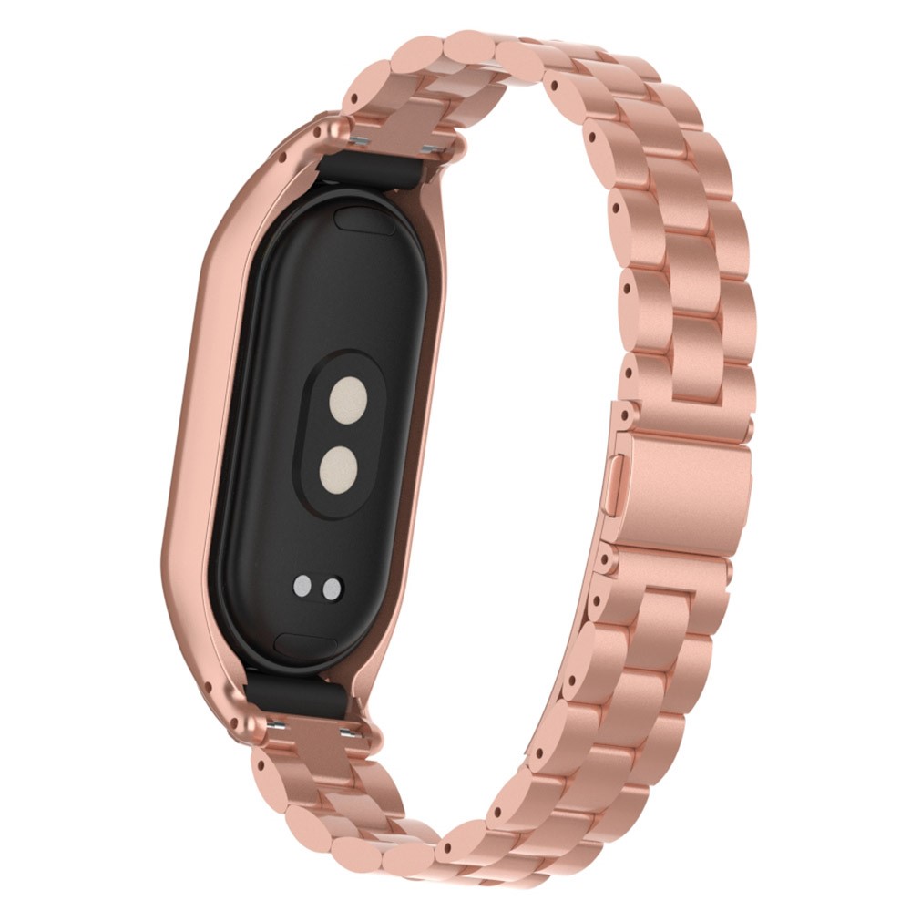  Lyxigt Metallarmband Armband Xiaomi Smart Band 8 Rosguld - Teknikhallen.se