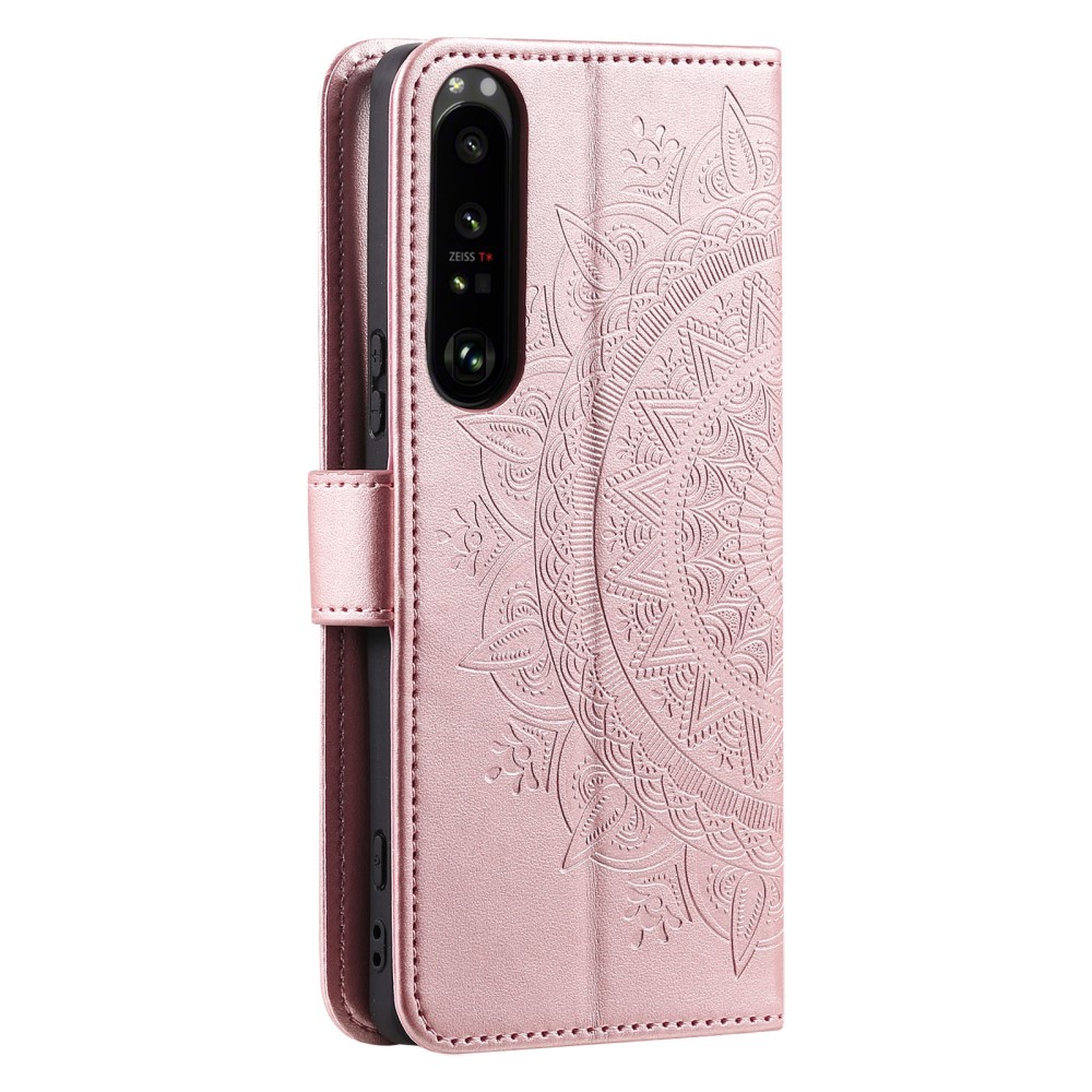  Sony Xperia 1 V Fodral Mandala Lder Rosguld - Teknikhallen.se