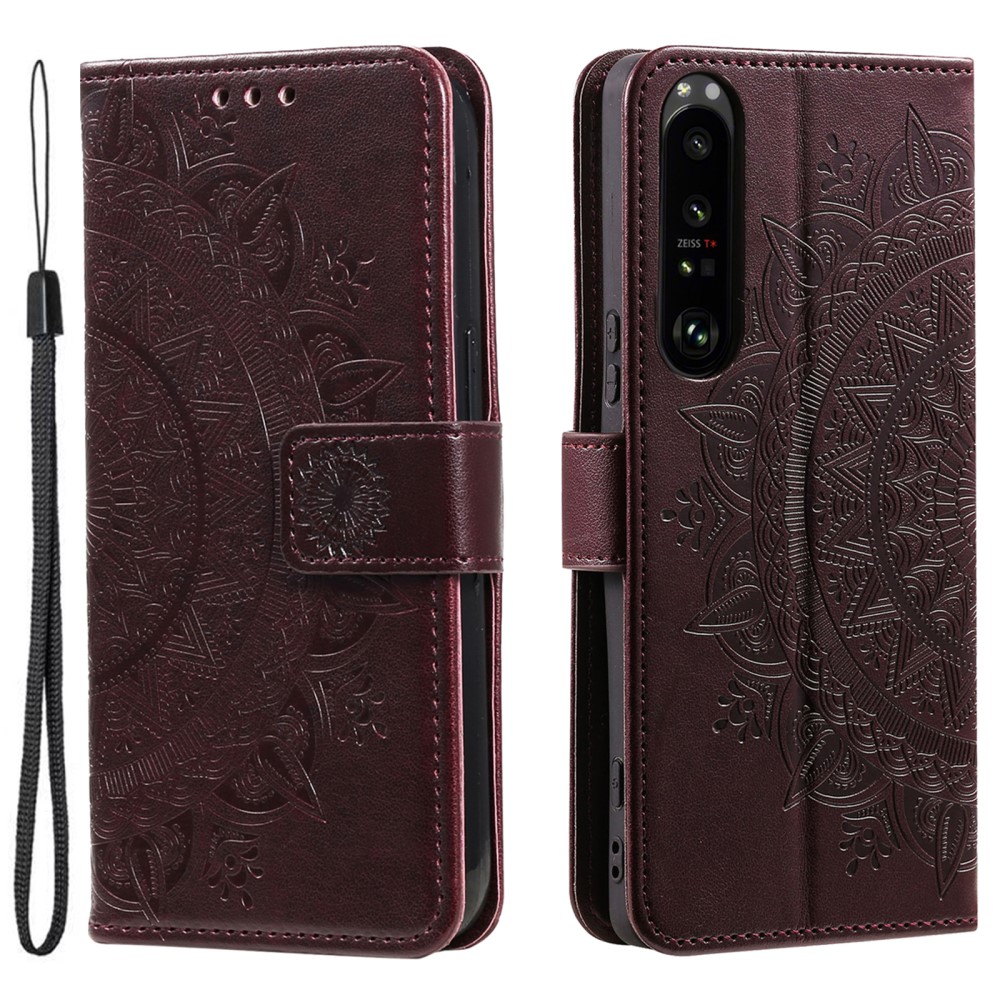  Sony Xperia 1 V Fodral Mandala Läder Brun - Teknikhallen.se