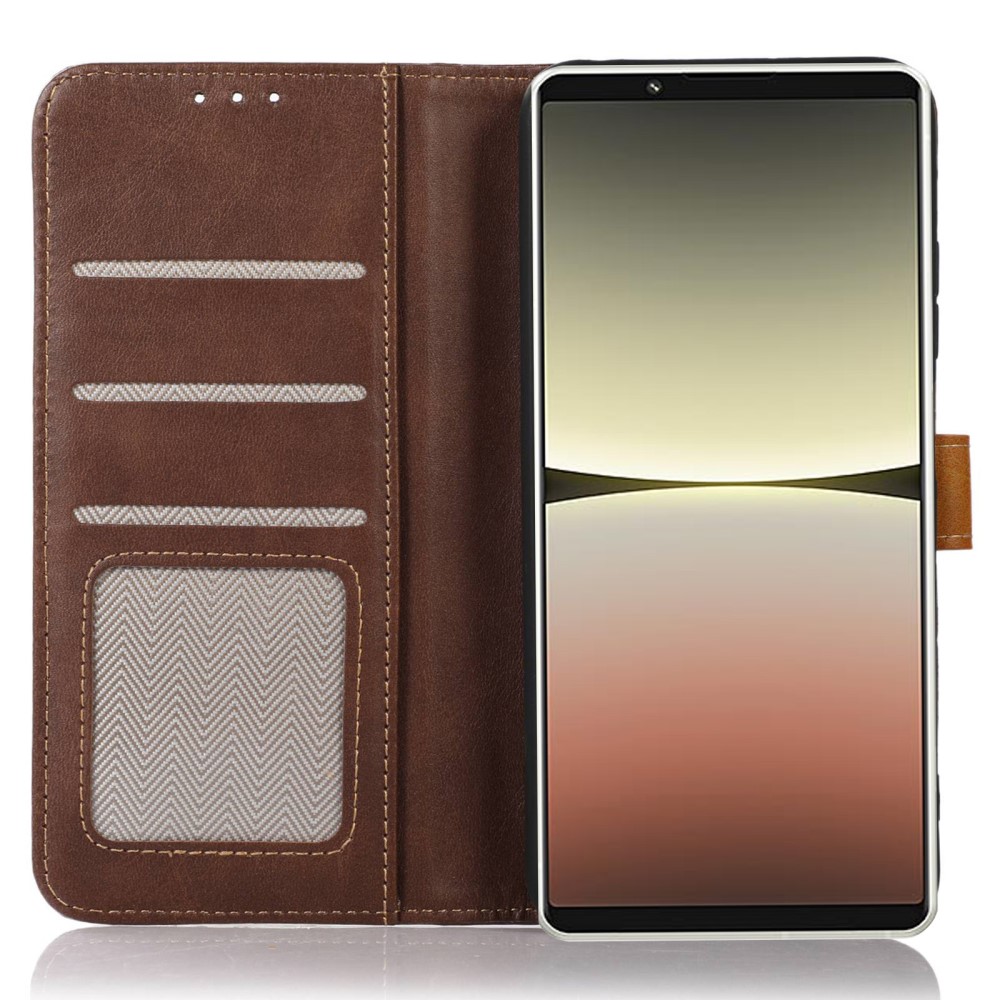  Sony Xperia 1 V Fodral Dual-Color Läder Brun - Teknikhallen.se