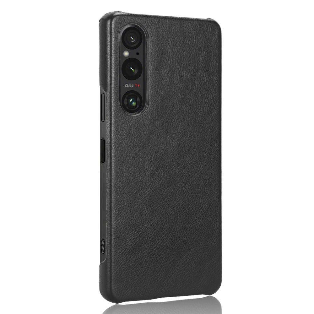  Sony Xperia 1 V Skal Slim Läder Svart - Teknikhallen.se