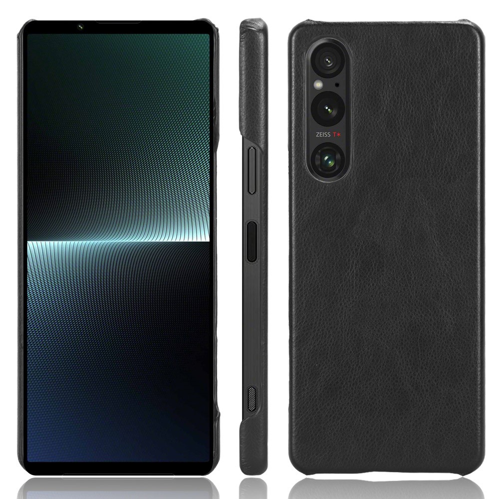  Sony Xperia 1 V Skal Slim Läder Svart - Teknikhallen.se