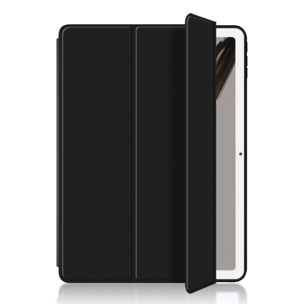  Google Pixel Tablet Fodral Tri-Fold Läder Svart - Teknikhallen.se