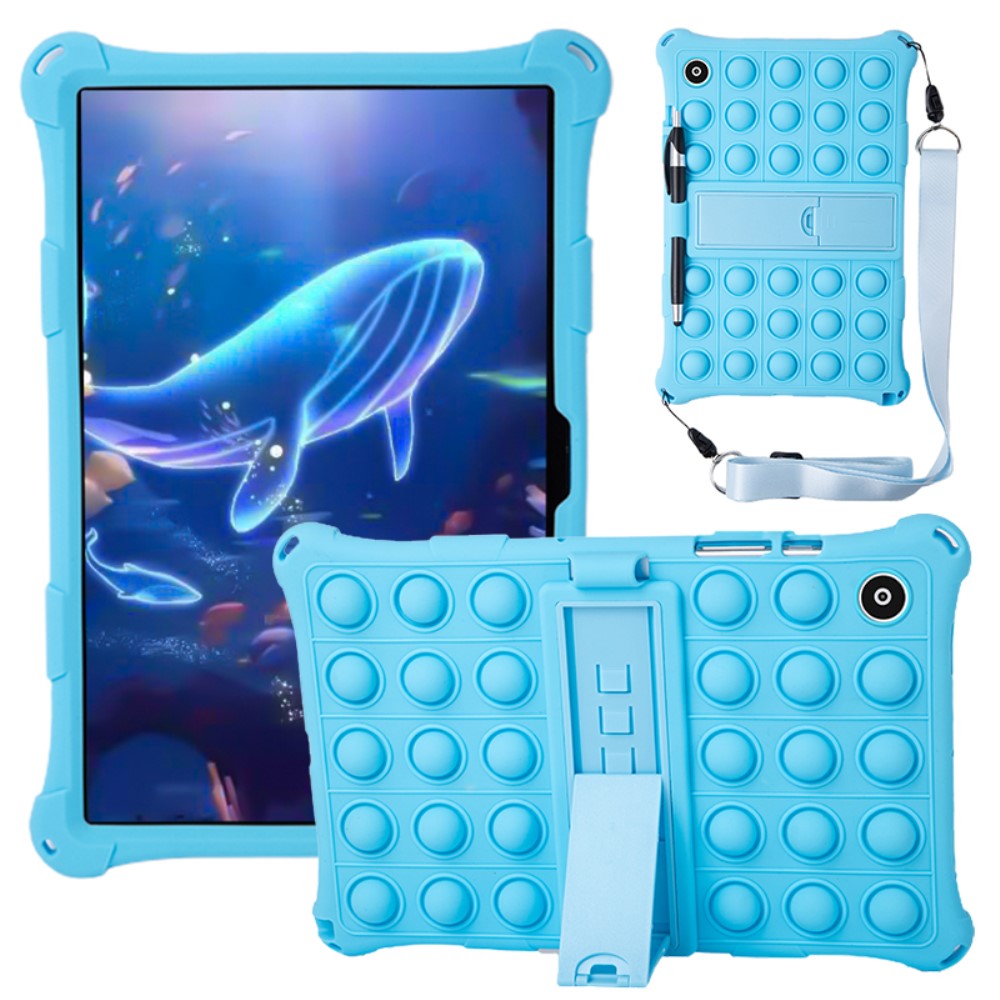  Galaxy Tab A8 10.5 Skal Pop It Fidget Kickstand Blå - Teknikhallen.se