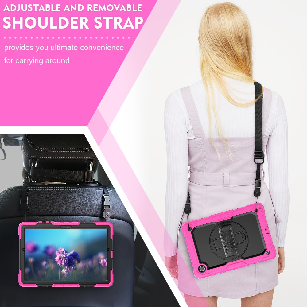  Galaxy Tab A8 10.5 Skal Shockproof Hybrid Kickstand Strap - Teknikhallen.se