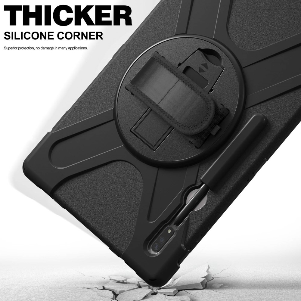  Galaxy Tab S8 Ultra Skal X-Shape Shockproof Kickstand - Teknikhallen.se